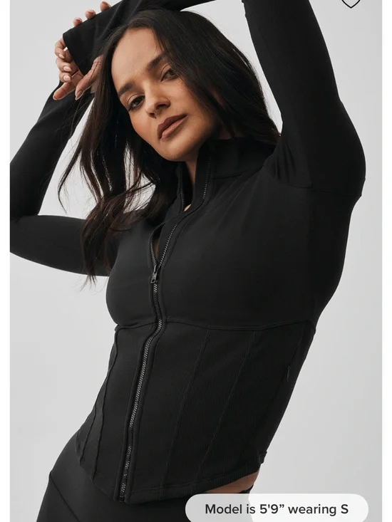 ALO Airbrush Corset Full Zip Jacket - Picture 2 of 8